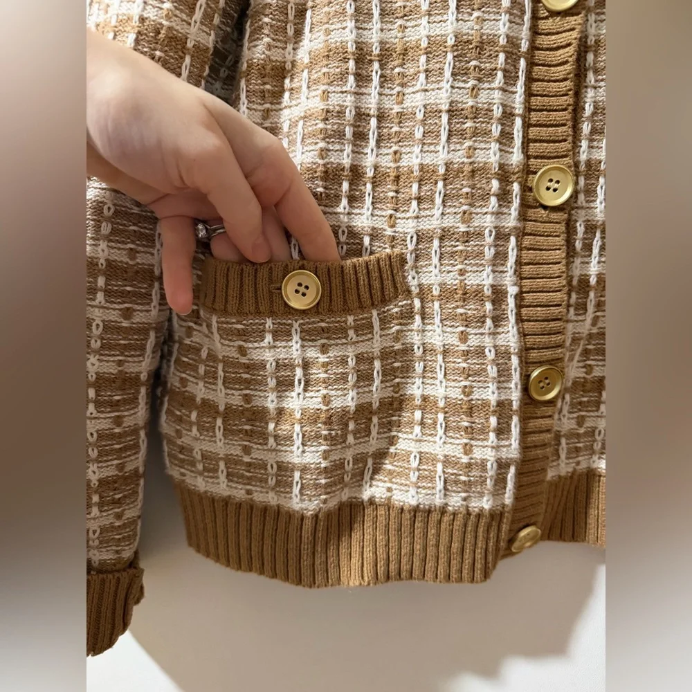 J. Crew Tweed Lady Cardigan Sz Large Preppy